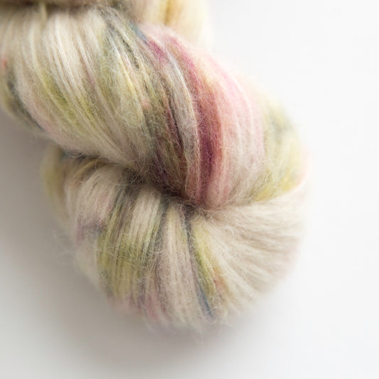 First Bloom Sport Weight Hand Dyed Fluffy Baby Alpaca Cotton Yarn