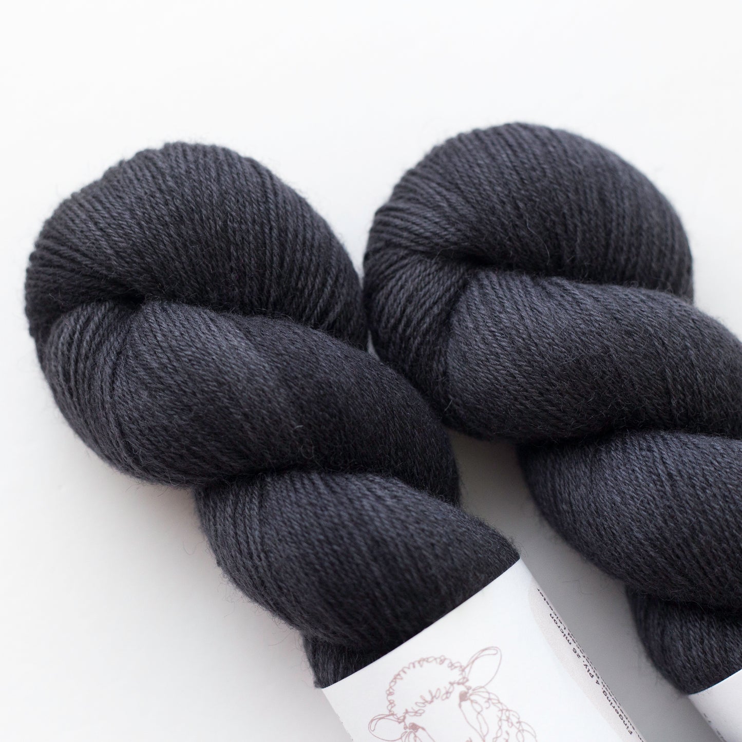 Charcoal Fingering Weight Non-Superwash BFL