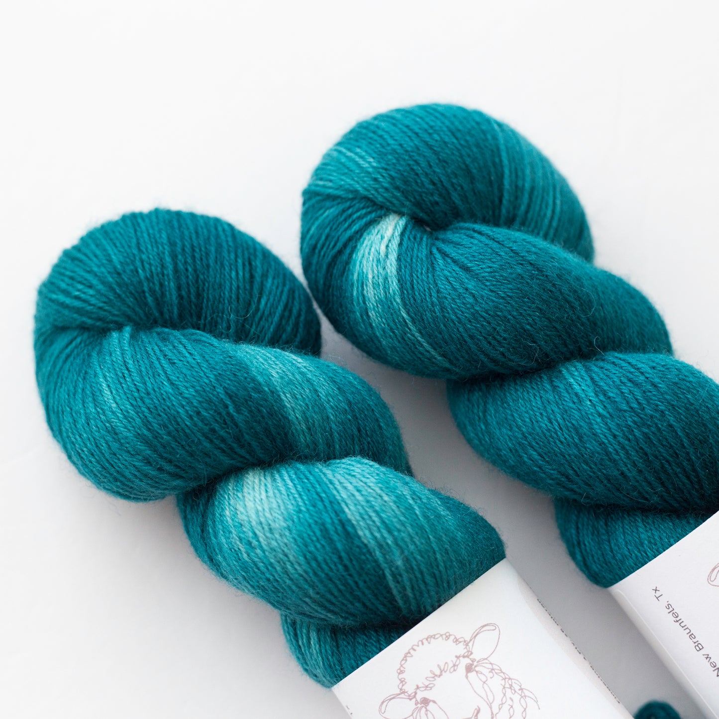 Largo Teal Fingering Weight Non-Superwash BFL