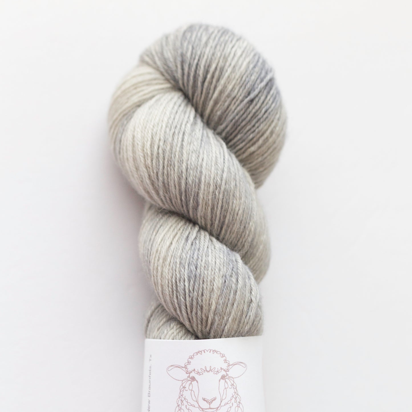 Silver Satin Fingering Weight Non-Superwash BFL