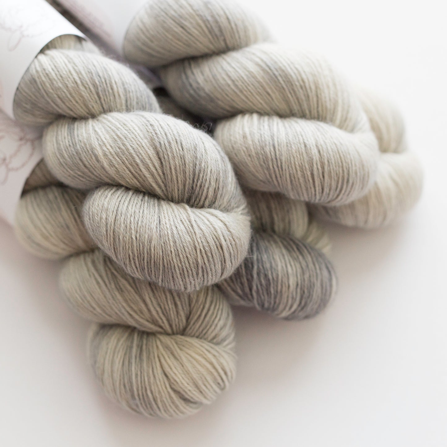 Silver Satin Fingering Weight Non-Superwash BFL