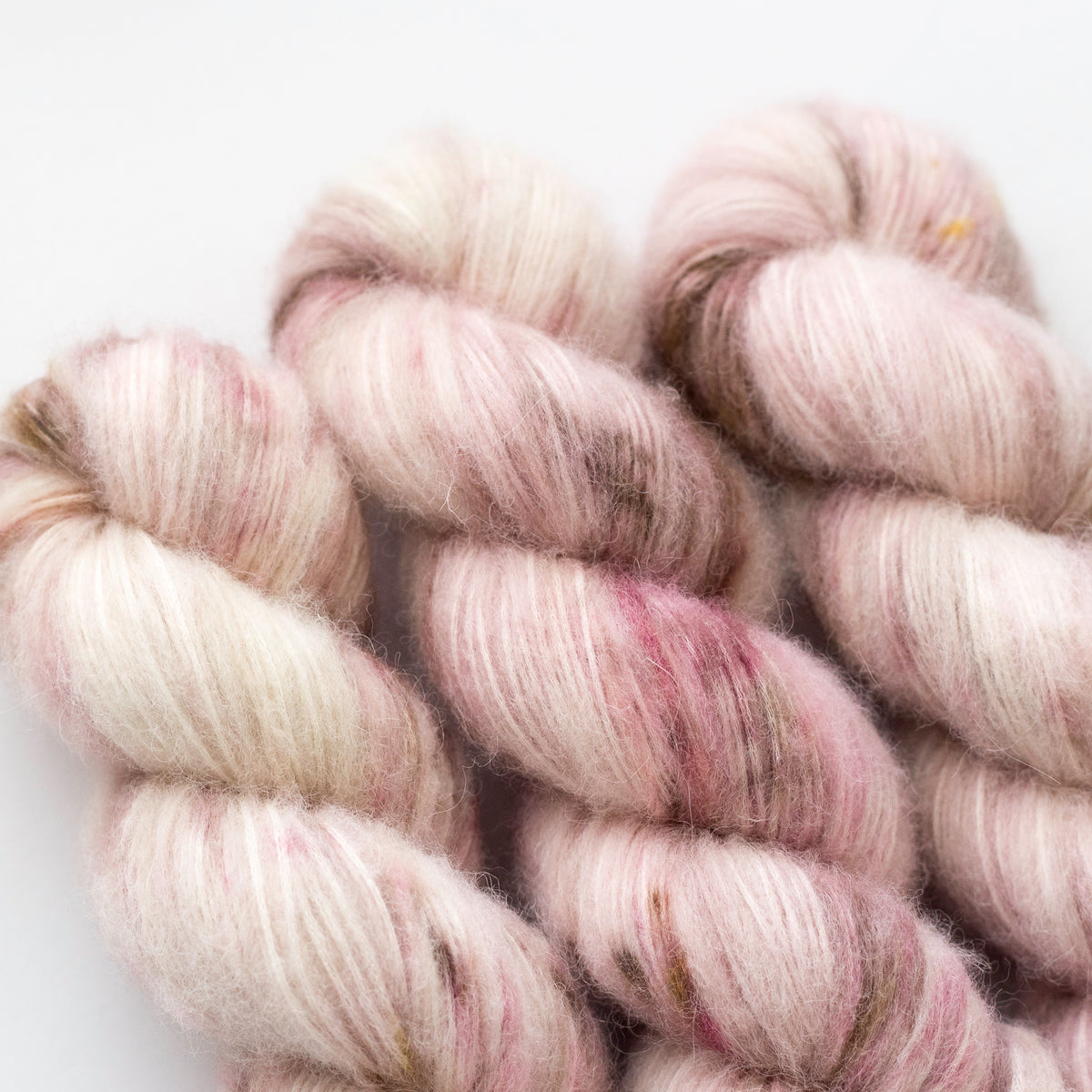Toasted Mauve Sport Weight Hand Dyed Fluffy Baby Alpaca Cotton Yarn