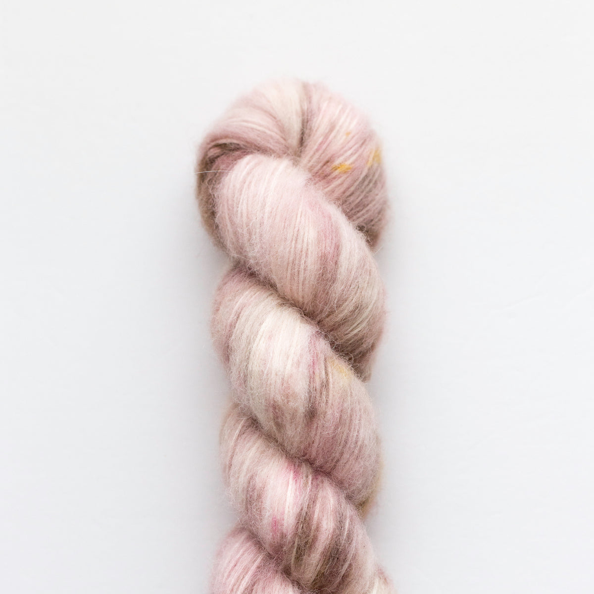 Toasted Mauve Sport Weight Hand Dyed Fluffy Baby Alpaca Cotton Yarn
