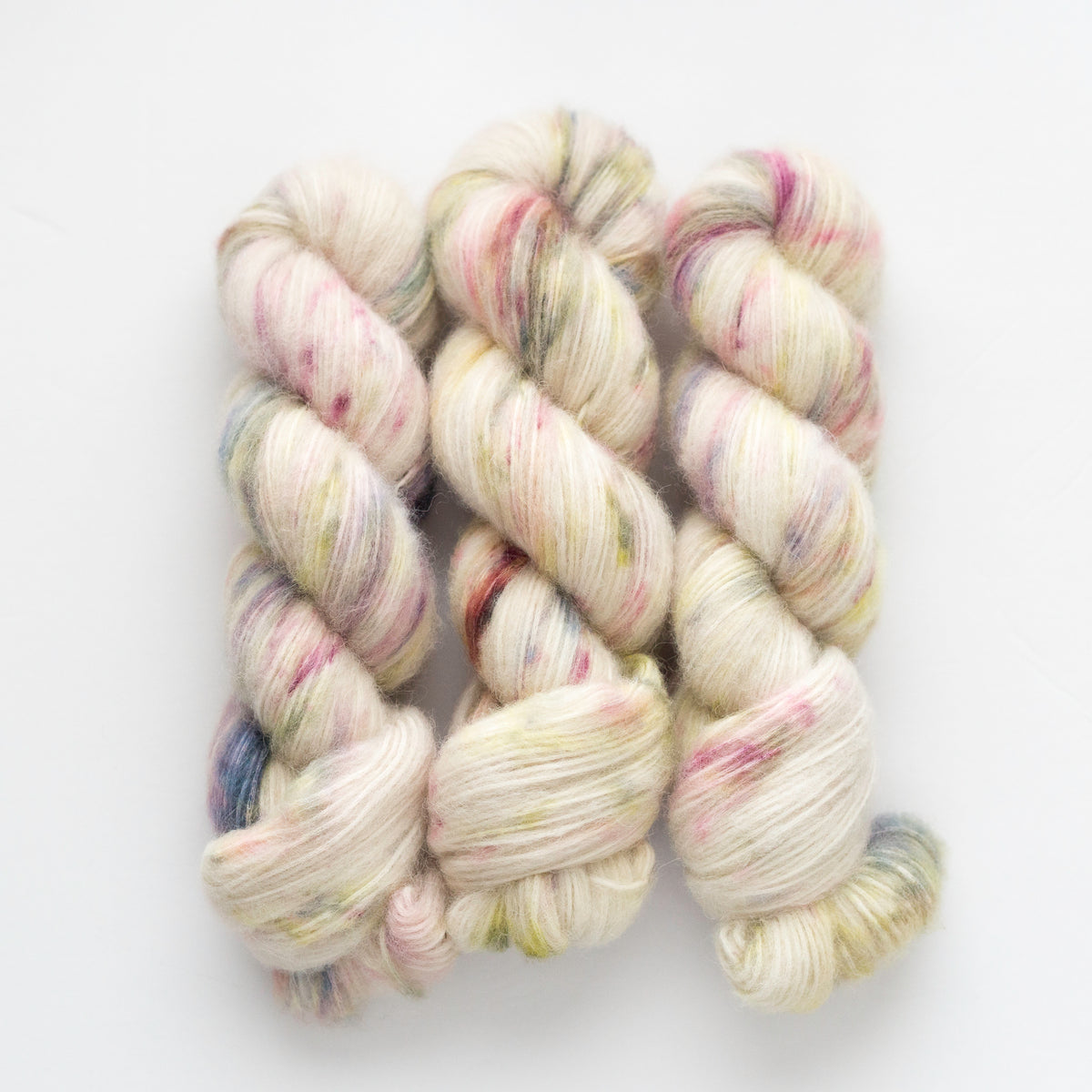 First Bloom Sport Weight Hand Dyed Fluffy Baby Alpaca Cotton Yarn
