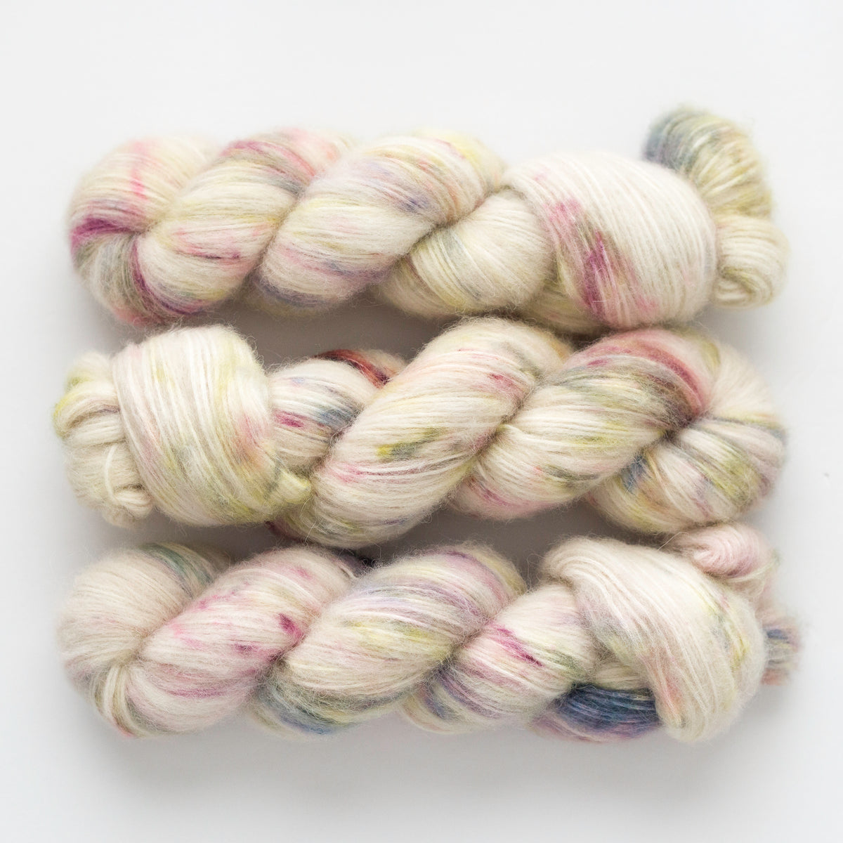 First Bloom Sport Weight Hand Dyed Fluffy Baby Alpaca Cotton Yarn
