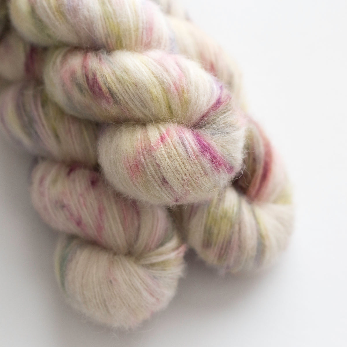 First Bloom Sport Weight Hand Dyed Fluffy Baby Alpaca Cotton Yarn