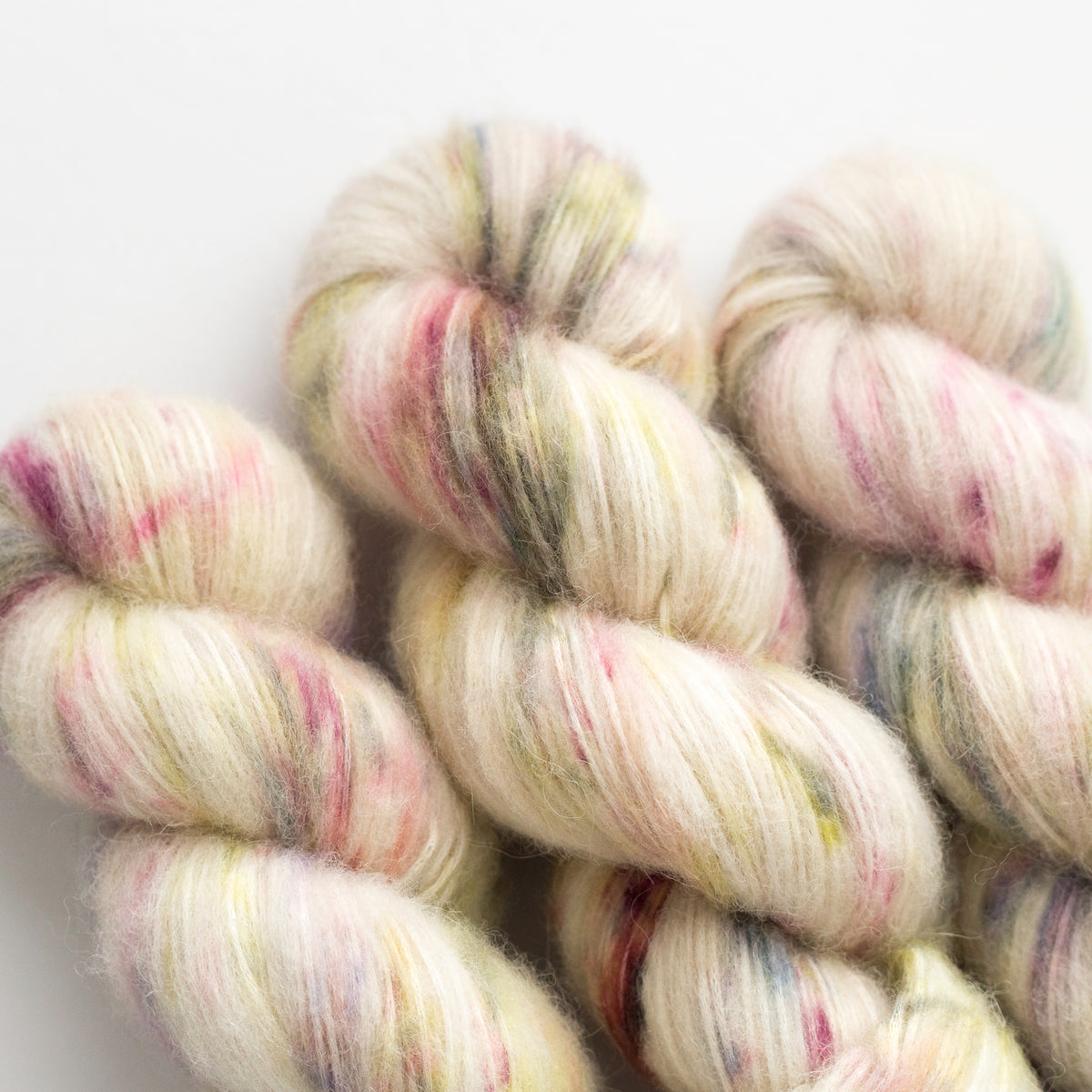 First Bloom Sport Weight Hand Dyed Fluffy Baby Alpaca Cotton Yarn