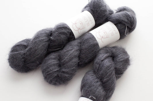 Charcoal Mohair Silk