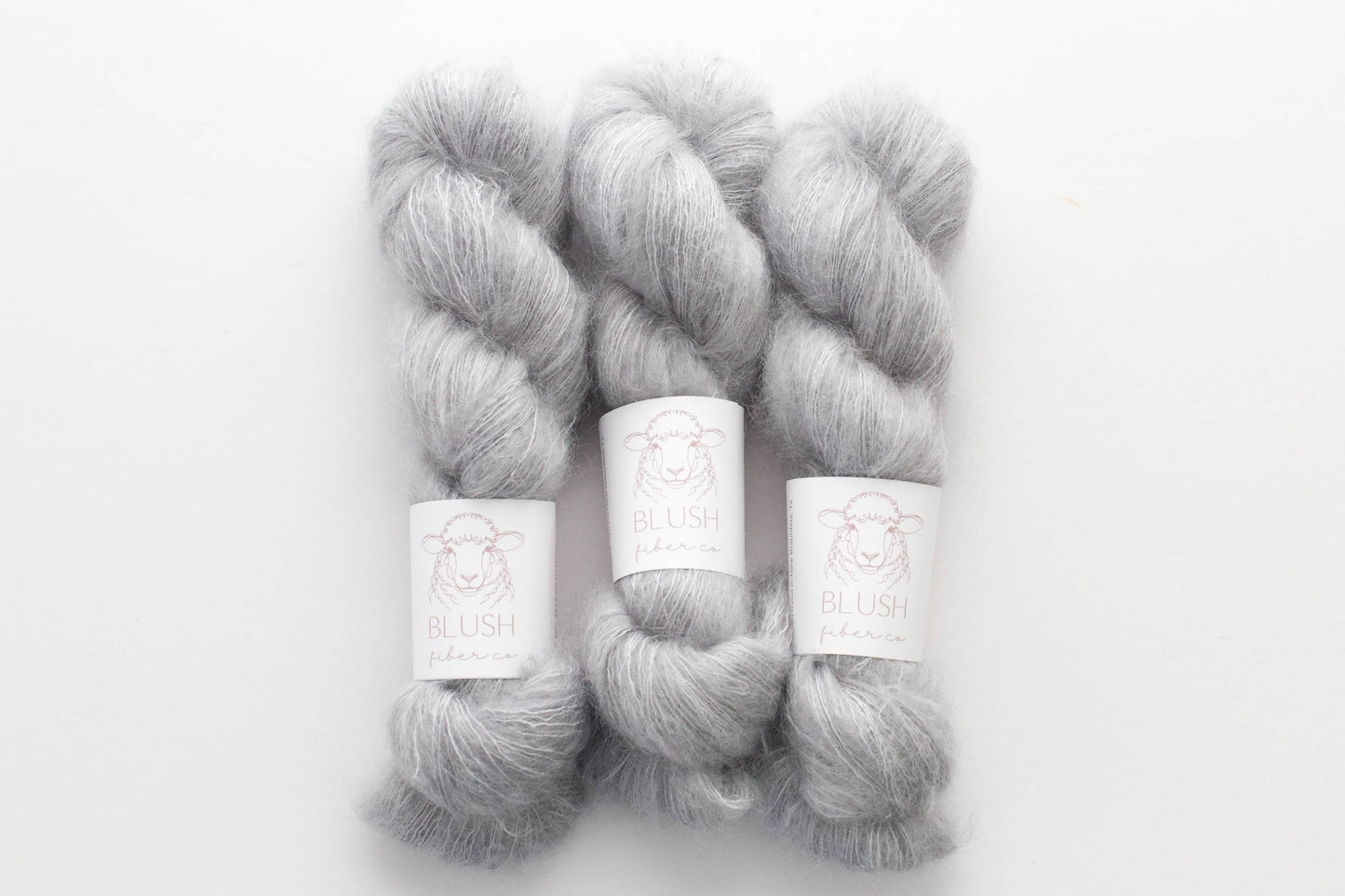 Silver Gray Mohair Silk