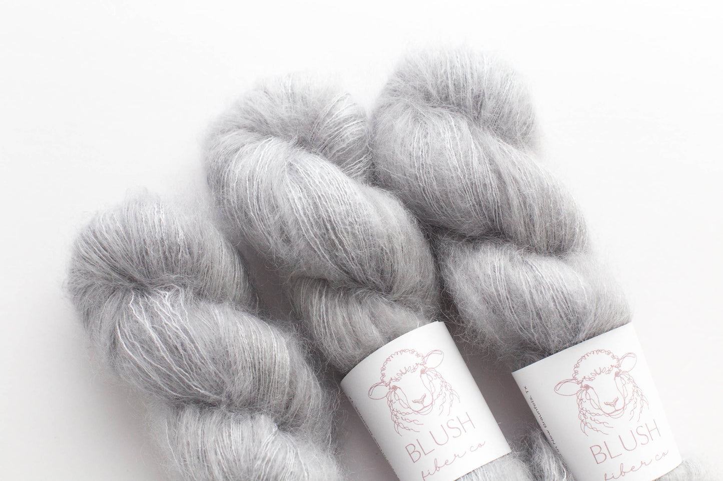 Silver Gray Mohair Silk