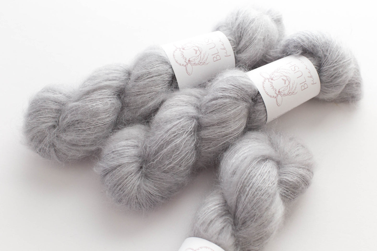 Silver Gray Mohair Silk
